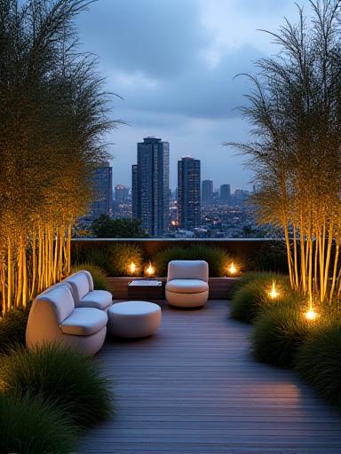 港区ペントハウスの空中庭園